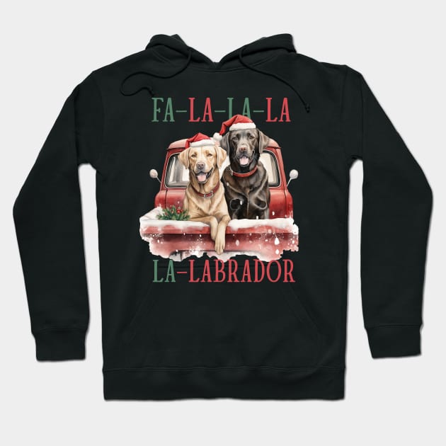 Labrador dog Christmas gift Hoodie by Positively Petal Perfect 